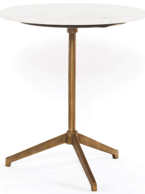 Helen End Table, Raw Brass