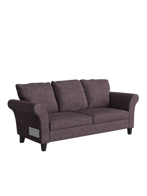 Randy Flared Arm Sofa With Usb And Power Ports - Handy Living