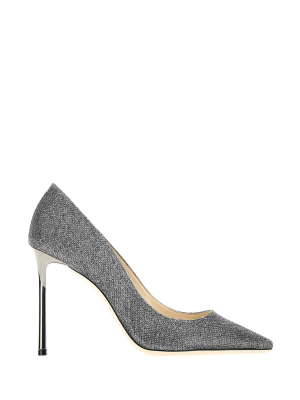 Jimmy Choo Romy 100 Glittery Pumps