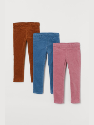 3-pack Corduroy Treggings