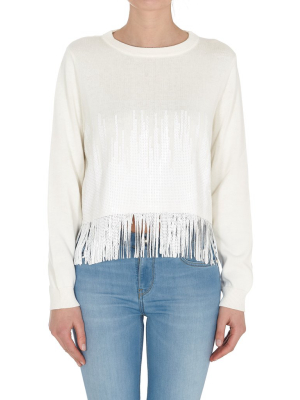 Pinko Sequin Fringed Jumper