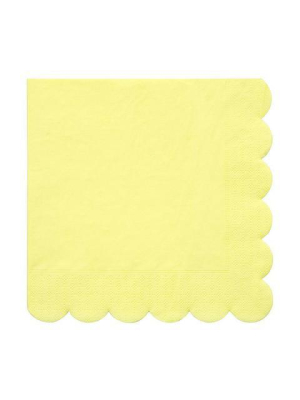 Meri Meri Pale Yellow Large Napkins