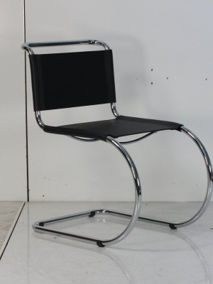 Italian Mies Van Der Rohe Leather Chair