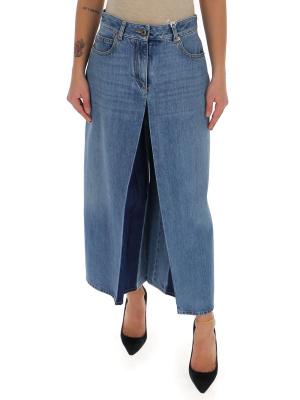 Valentino Vgold Detailed Cropped Flared Jeans