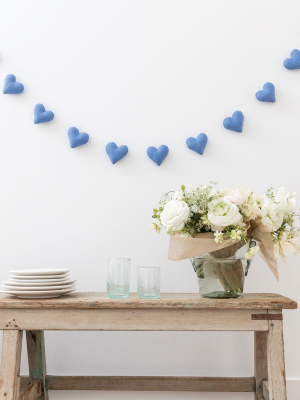 Heart Felt Garland - Serenity Blue