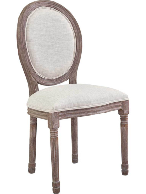 Eagle Upholstered Fabric Dining Side Chair Beige