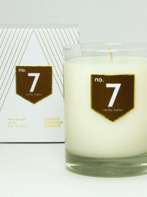 No. 7 Vanilla Leather Scented Soy Candle