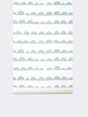 Half Moon Wallpaper In Mint