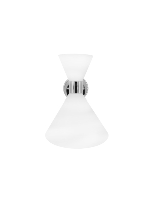 August Sconce White And Nickel