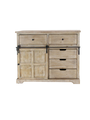 Farmhouse 5 Drawer Cabinet Brown - Olivia & May