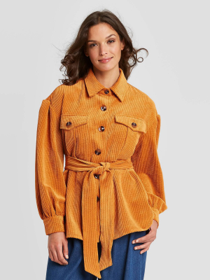 Women's Volume Sleeve Shirt Jacket - Who What Wear™