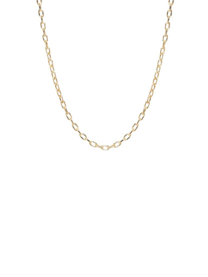 14k Gold Small Square Oval Link Chain