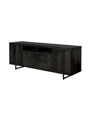 70" Mandrai Multiple Shelves Tv Stand Black - Mibasics