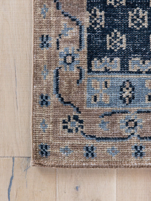 Anya Indigo Hand-knotted Rug Swatch