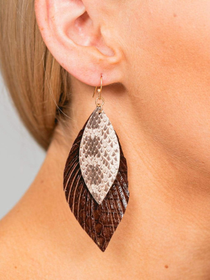 Reece Snakeskin Layered Earrings