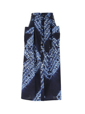 P.a.r.o.s.h. Tie Dyed A-line Maxi Skirt