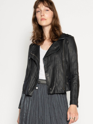 Leather Classic Moto, Black