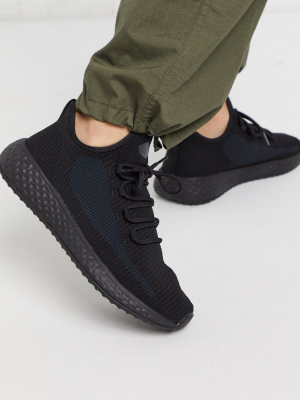 Pull&bear Mesh Sneaker In Black