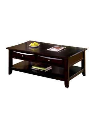 Langen Modern 2 Drawer Coffee Table Brown - Iohomes