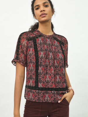 Tina Embroidered Lace Blouse