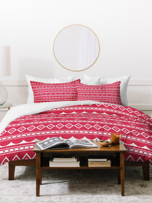 Craftbelly Retro Holiday Red Duvet Cover Set