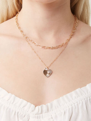 Heart Pendant Layered Necklace