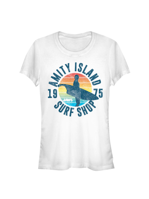 Junior's Jaws Retro Amity Island Surf Shop T-shirt