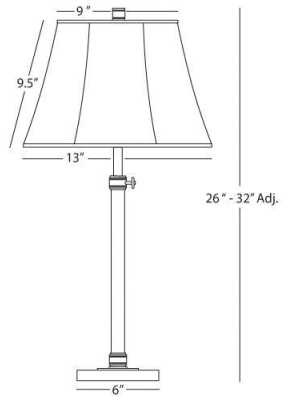 Bruno Collection Adjustable Column Table Lamp