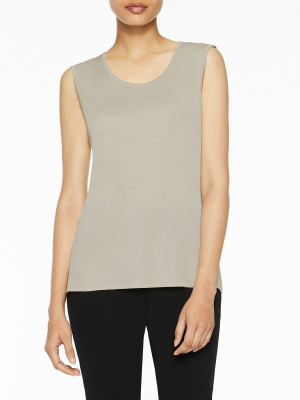 Classic Knit Tank Top, Almond Beige