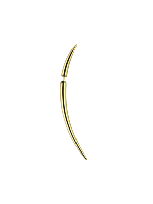 Single Yellow Gold Vermeil Quill Large Earring