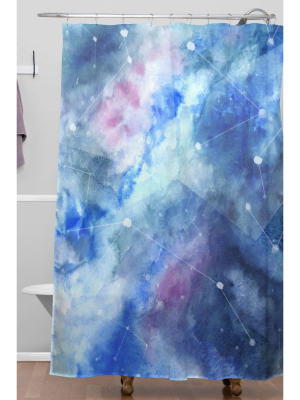 Wonder Forest Connecting Stars Shower Curtain Blue - Deny Designs