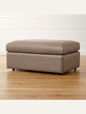 Lounge Ii Leather 37" Ottoman With Casters