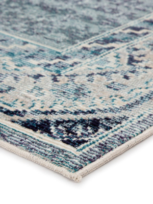 Zhara Indoor/ Outdoor Medallion Blue & Purple Area Rug