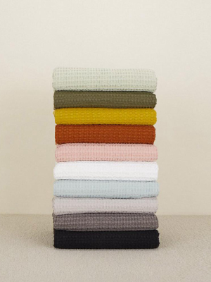 Simple Waffle Towels - Black