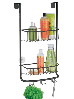 Mdesign Modern Over The Door Metal Bathroom Tub/shower Caddy