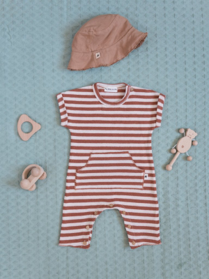 Striped Knit Baby Jumpsuit