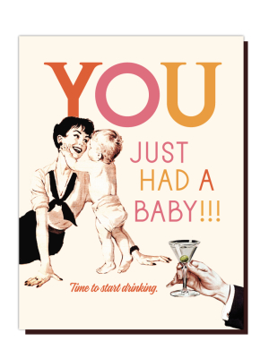 Baby Drinking Card