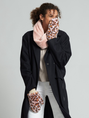 Leopard Faux Fur Mitten