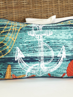 Lakeside Nautical Anchor Pillow Sham For The Bedroom Or Furniture