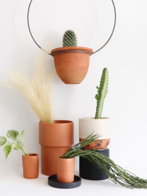 Urban Terracotta Cylinder Pitcher Vase