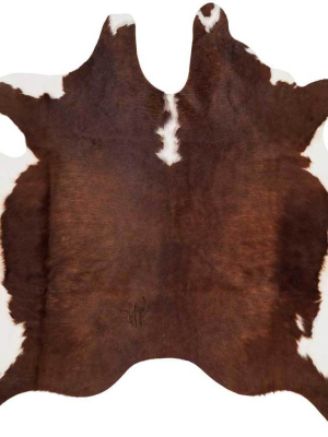 Cowhide Brown/white Area Rug