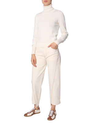 Lanvin Cropped Asymmetric Pants