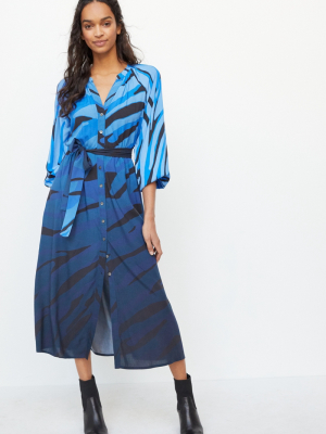 Azure Maxi Shirtdress