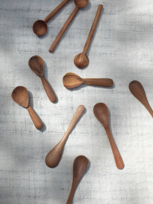 Small Olive Wood Spoon - Flat, Round Or Thick