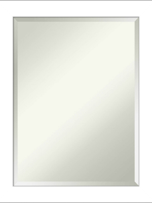 22" X 28" Wedge Framed Bathroom Vanity Wall Mirror White - Amanti Art