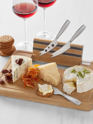 Boska Magnetic Oak Cheese Board With Knives