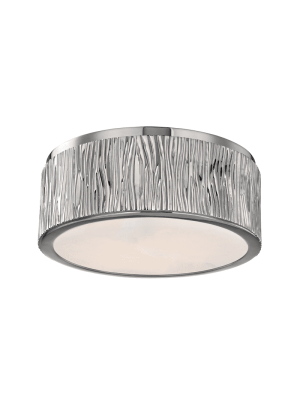 Crispin Small Led Flush Mount Polished Nickel