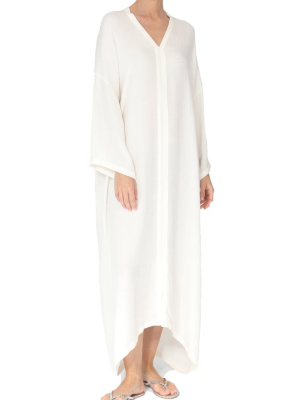 Silk Long Sleeve Croco Jacquard Boubou