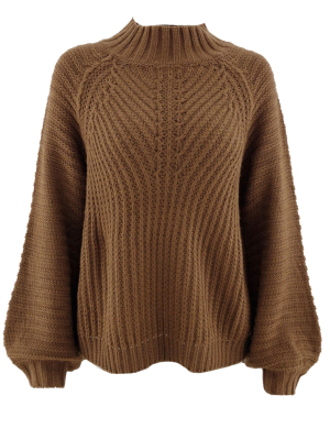 'madison' Mock Neck Ribbed Knit Sweater (8 Colors)