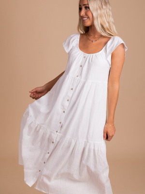 Just Daydreaming Button Front Midi Dress